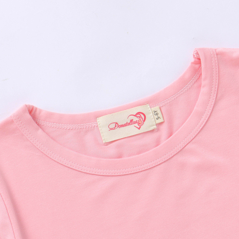 Girls 2T-10Y Summer Bamboo Twirl Dress Short Sleeve Pink